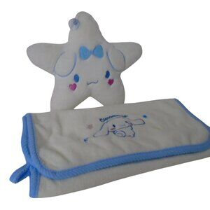 Cinnamoroll Star plush and small blanket white and blue